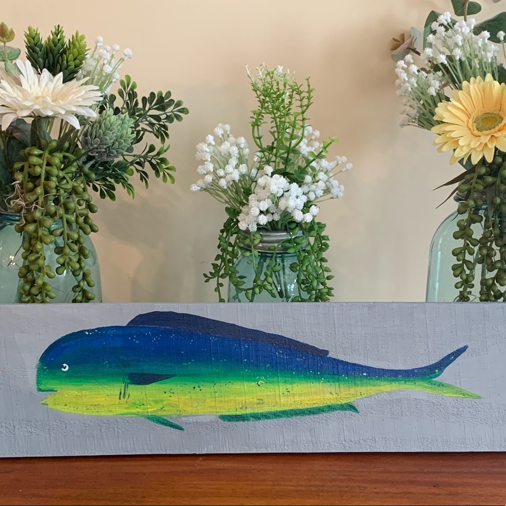 🐟 Hand Painted Mahi Wall Art